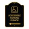 Signmission Accessible Parking on Left Arrow W/ Graphic, Black & Gold Aluminum Sign, 18" x 24", BG-1824-24356 A-DES-BG-1824-24356 - alternate 1